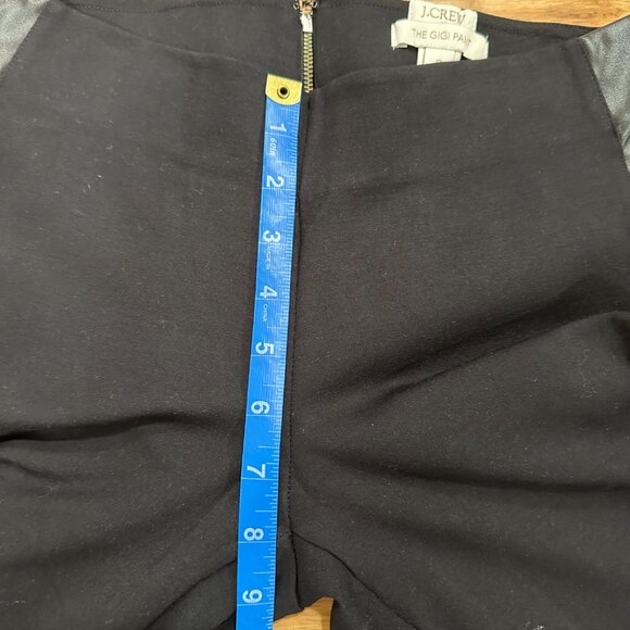 Jcrew Gigi Pants Faux Leather Ponte Leggings Black Size 2 - Picture 8 of 8